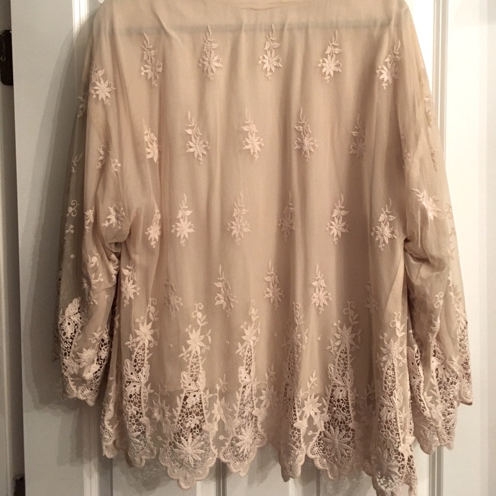 Zara Lace Kimono Jacket Size M - Picture 4 of 7